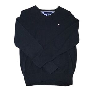 Tommy Hilfiger Men's Essential V-Neck Sweater Black, Size Small